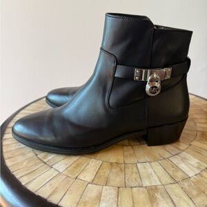 Michael Kors Black Leather Ankle Boots